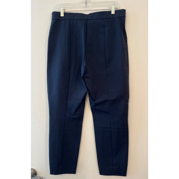 Everlane Side Zip Work Pant Navy High Rise Ankle Skinny Seamed Back Trouser‎ 12 - Picture 6 of 10